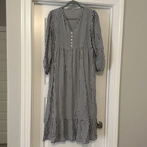 Striped Black and White Dress